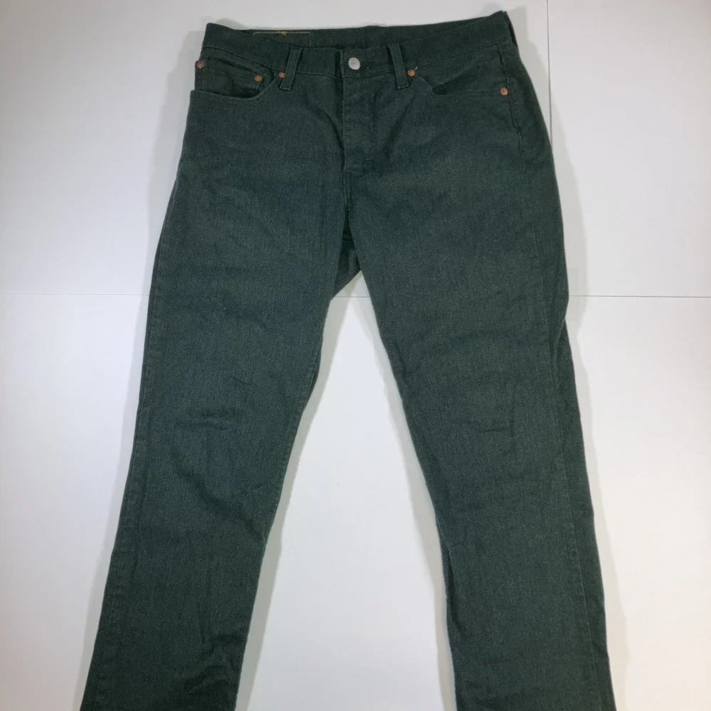 Levi's 511 Slim Jeans Mens 32x30 Dark Green Stretch Denim Pants